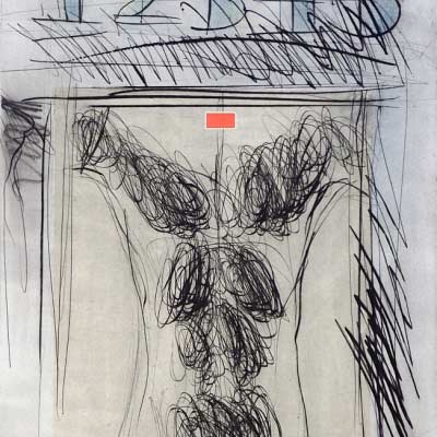 TORSE - 1978 - Pointe sèche, chine collé - 66cm x 50cm 